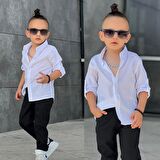 Tarz Gömlek Gabardin Pantolon  Erkek Çocuk Takım MNK0422