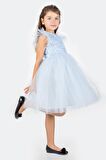 Roza Dantel Tütü Kız Çocuk Abiye Elbise MNK0546