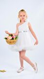 Tek Omuz Kız Çocuk Abiye MNK0599