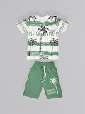 Baskılı Erkek Çocuk Tişört Şortlu Takım M00715