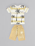 Baskılı Erkek Çocuk Tişört Şortlu Takım M00715