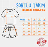 Baskılı Kız Çocuk Tişört Şort Takım M00730