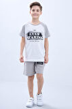 Penye Süprem Baskılı Yazlık Şortlu Takım M00734