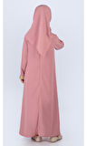 Medine İpek Kumaş Eşarplı Tesettür Namaz Elbise M00742