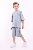 Erkek Çocuk Oversize Sport Baskılı Şortlu Takım M00749