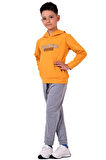 Erkek Çocuk Worldwide Winner Nakışlı Kanguru Cepli Kapüşonlu Eşofman Takımı