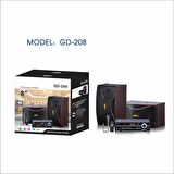 Pro Paket Sistem  Gd-208 2.0 Home Teathre 8"