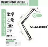 Rp-7 36cm Podcast Akrobat Masa Monteli Mic. Stand