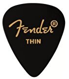 Fender Classic Celluloid Black 351 Shape Thin 12 Count Pena