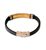 Deri Çelik Mixli Trend Model Erkek Bileklik 22 cm(2 Farklı Model Tek Pakette)
