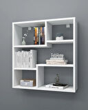 Reyo Enda Home Myra09 5 Bölmeli Modern Duvar Rafı, Mutfak Rafı Mat Beyaz