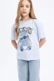 DeFacto Kız Çocuk Disney Lilo & Stitch Relax Fit Bisiklet Yaka Kısa Kollu Tişört D8822A825SPBE745