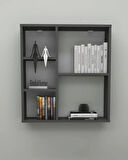 Reyo Enda Home Myra 5 Gözlü Çok Amaçlı Modern Duvar Rafı Antrasit