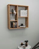 Reyo Enda Home Myra 5 Gözlü Çok Amaçlı Modern Duvar Rafı Atlantik Çam