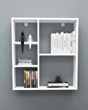 Reyo Enda Home Myra 5 Gözlü Çok Amaçlı Modern Duvar Rafı Beyaz