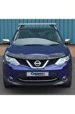 Nissan Qashqai Ön Kaput Koruyucu Rüzgarlığı 4mm Akrilik (abs) Piano Black 2014-2016