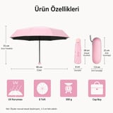 8 Telli Kapsül Şemsiye Siyah
