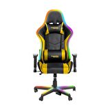 TWISTED MINDS TM8410-NY COMFORT RGB BLUETOOTH HOPARLOR MASSAGE POINTS E-SPOR OYUNCU KOLTUĞU - SİYAH / SARI