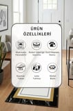 Luxory Modern Dijital Baskı Yıkanabilir Kaymaz Yolluk Halı