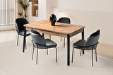 Safir Polo Salon Yemek Masa Sandalye Takımı 90x145