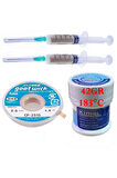 Krem Lehim Sıvı Lehim KİMEİ Uyumlu Solder Paste 42GR 183C Lehim Emme Temizleme Teli 2,5mm