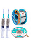 Flux Lehim Toplama,lehim Emme Tel 3,5mm Ve Lehim Teli Soldering 63sn/37pb Flux %1-3 40gr 03mm 4in1