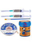 Solder Paste MEChanic 138C Krem Lehim 42g Sıvı Lehim ve Flux Lehim Toplama Fırça Seti 3MM 5İN1