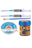 SolderPaste MEChnic 138 DERECE Krem Lehim 42g Sıvı Lehim ve Flux Lehim Toplama Fırça Seti 2,5MM 5İN1