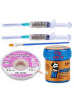 Solder Paste MEChanic 138 DERECE Krem Lehim 42g Sıvı Lehim ve Flux Lehim Toplama Fırça Seti 2MM 5İN1