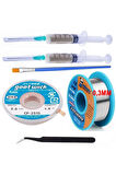 ALTILI Set Flux,lehim Emme Tel 2,5mm Ve Lehim Teli Soldering 63sn/37pb Flux %1-3 40gr 0,3mm EĞİK
