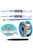 ALTILI Set Flux,lehim Emme Tel 3,5mm Ve Lehim Teli Soldering 63sn/37pb Flux %1-3 40gr 0,3mm DÜZ