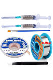 ALTILI Set Flux,lehim Emme Tel 3,0mm Ve Lehim Teli Soldering 63sn/37pb Flux %1-3 40gr 0,3mm DÜZ