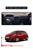 Peugeot 208 (2015-2020) Torpido Koruma  Halısı -  Siyah Kenar