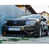 Dacia Sandero Mk2 Mk2.5 2009-2020 Uyumlu Üniversal Astra H lip Esnek Ön Lip 2 Parça Tampon Altı Dil Karlık Ön Ek