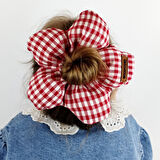 Woodycord Scrunchies İçi Dolgulu Lastikli Büyük Boy Çiçek Model Saç Tokası 