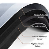 Oval Yazısız Antibakteriyel Diatomit Süper Sihirli Su Emici Kaymaz Tabanlı Banyo Paspası 40*60 CM