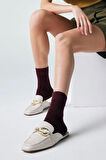 Nova Socks Kadın 4'lü Bambu Lastiksiz Sıkmayan Diyabetik Bilek Çorap