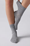 Nova Socks Kadın 4'lü Bambu Lastiksiz Sıkmayan Diyabetik Bilek Çorap