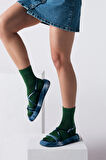 Nova Socks Kadın 4'lü Bambu Lastiksiz Sıkmayan Diyabetik Bilek Çorap