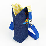 WoodyCord El Yapımı U Model Kot Matara Termos Kılıfı - Satürn 