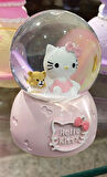 Hello Kitty,melody figürlü Orta boy ışıklı kar küresi HK1937 (1 adet)