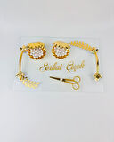 Embrace Gold Şeffaf Nişan Tepsisi