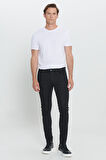 Erkek Siyah Slim Fit Dar Kesim Magic Denim Esnek Jean Kot Pantolon