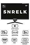 SNRELK 19'' SESLİ (DAHİLİ HOPARLÖR) GENİŞ EKRAN (HDMI-VGA) LED MONİTÖR