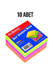 75x75 400 Yaprak Neon 4 Renk Yapışkanlı Not Kağıdı