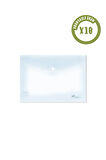 Umix Çıtçıtlı Şeffaf Zarf Dosya Mavi Renk A4 10'lu Set