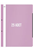 Noki XL Telli Dosya 25'li Paket Açık Pembe