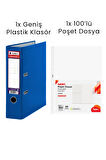 1 Adet Tigra Geniş Klasör 1 Adet Noki 100'lü Poşet Dosya Ofis Seti