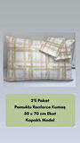 NİVEMESHOME SOMON EKOSE DESEN 2 Lİ YASTIK KILIFI KAPAKLI 50X70