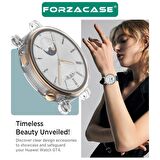 Forzacase Huawei Watch GT 4 41mm ile uyumlu Önü Kapalı Ekran Korumalı Silikon Kılıf - FC010
